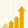 Career growth icon depicting an upward arrow